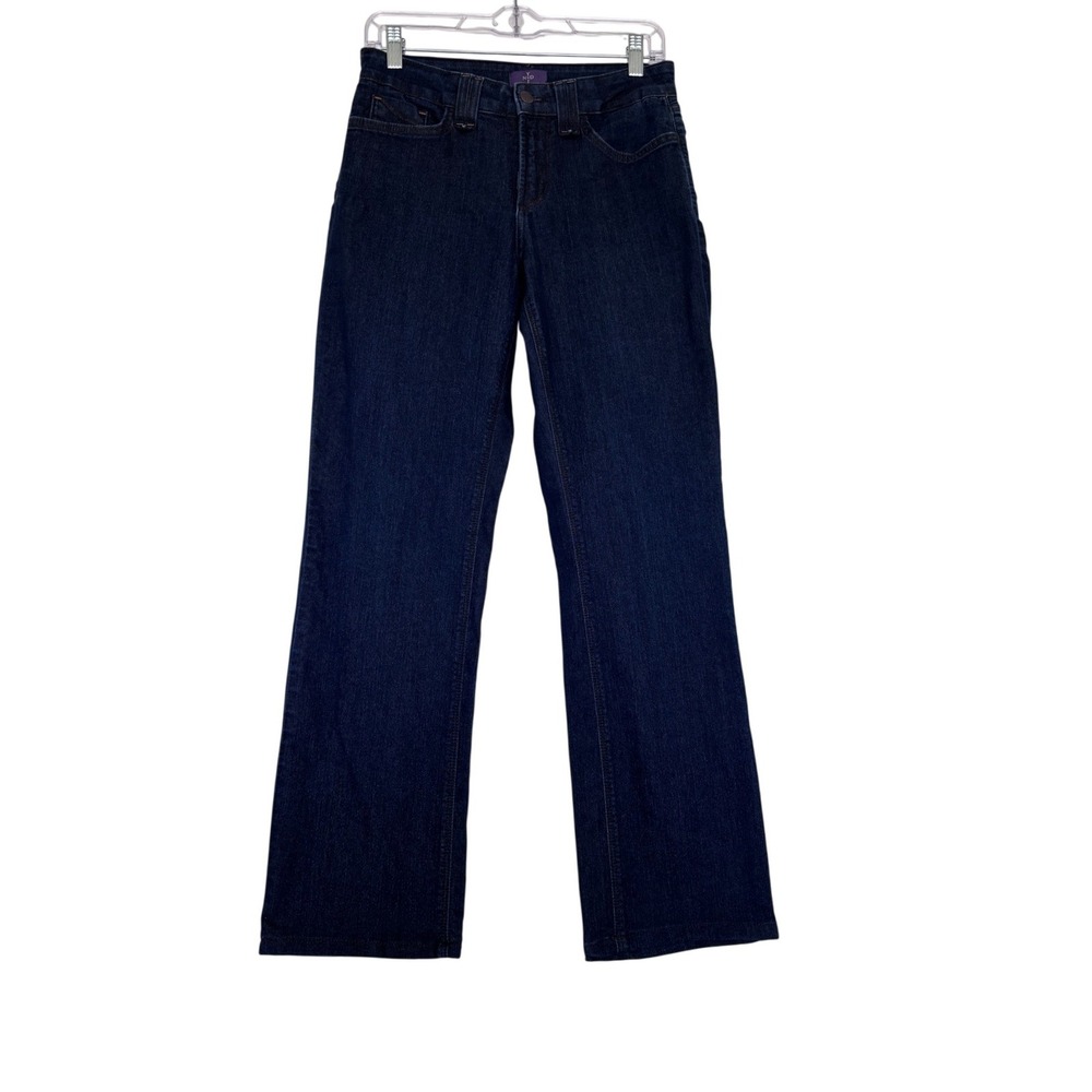 NYDJ Straight Leg Jeans Dark Wash Lift Tuck Technology Indigo Denim Size 4